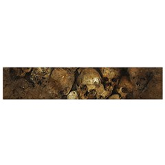 Skull Texture Vintage Small Premium Plush Fleece Scarf