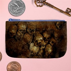 Skull Texture Vintage Large Coin Purse by anzea