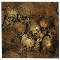 Skull Texture Vintage Wooden Puzzle Square