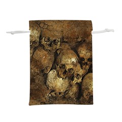 Skull Texture Vintage Lightweight Drawstring Pouch (s) by anzea