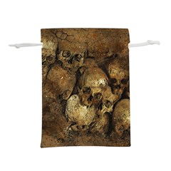 Skull Texture Vintage Lightweight Drawstring Pouch (l)