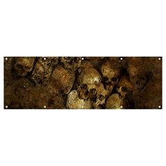 Skull Texture Vintage Banner And Sign 12  X 4 