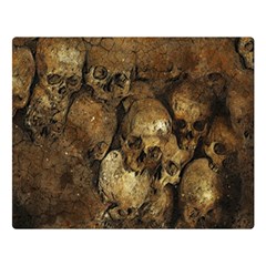 Skull Texture Vintage Premium Plush Fleece Blanket (large) by anzea