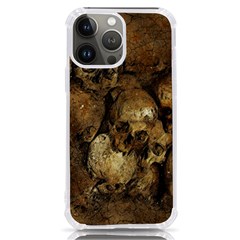 Skull Texture Vintage Iphone 13 Pro Max Tpu Uv Print Case by anzea