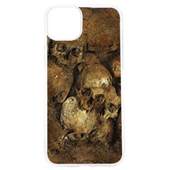 Skull Texture Vintage Iphone 15 Pro Tpu Uv Print Case