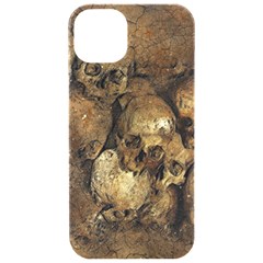 Skull Texture Vintage Iphone 15 Pro Black Uv Print Pc Hardshell Case