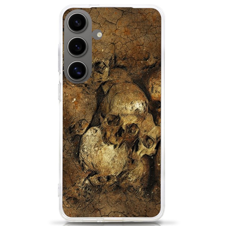 Skull Texture Vintage Samsung Galaxy S24 Ultra 6.9 Inch TPU UV Case