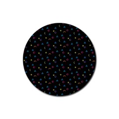 Abstract Texture Rubber Coaster (round)