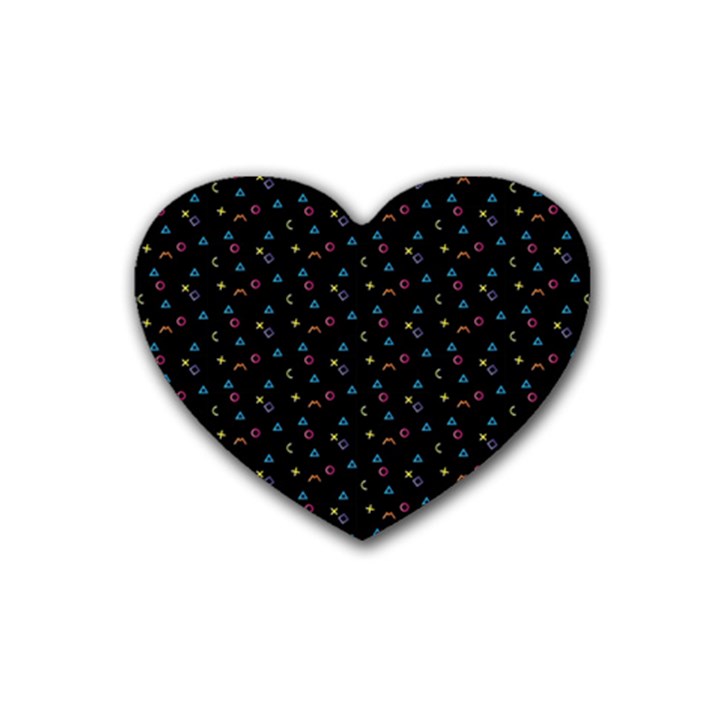 Abstract Texture Rubber Heart Coaster (4 pack)