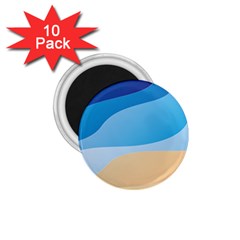 Illustrations Waves Line Rainbow 1 75  Magnets (10 Pack)  by anzea