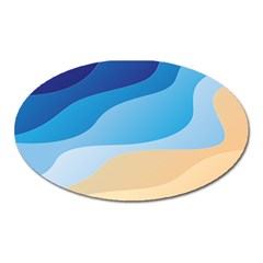 Illustrations Waves Line Rainbow Oval Magnet