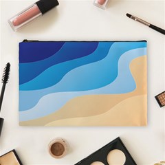 Illustrations Waves Line Rainbow Cosmetic Bag (large) by anzea