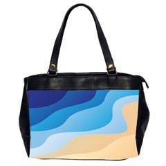 Illustrations Waves Line Rainbow Oversize Office Handbag (2 Sides) by anzea