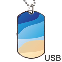 Illustrations Waves Line Rainbow Dog Tag Usb Flash (one Side) by anzea