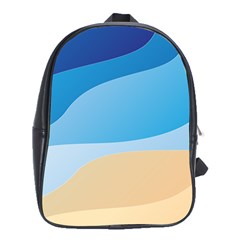 Illustrations Waves Line Rainbow School Bag (xl) by anzea