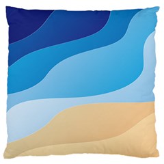 Illustrations Waves Line Rainbow Standard Premium Plush Fleece Cushion Case (two Sides) by anzea