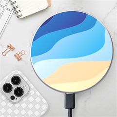 Illustrations Waves Line Rainbow Wireless Fast Charger(white) by anzea