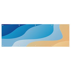 Illustrations Waves Line Rainbow Banner And Sign 12  X 4  by anzea