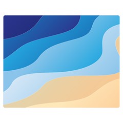 Illustrations Waves Line Rainbow Premium Plush Fleece Blanket (medium)