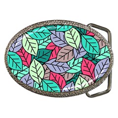 Pattern Leaves Background Nature Belt Buckles by Proyonanggan