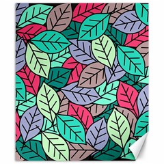 Pattern Leaves Background Nature Canvas 8  X 10  by Proyonanggan