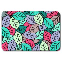 Pattern Leaves Background Nature Large Doormat by Proyonanggan