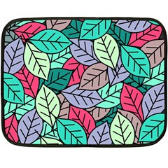 Pattern Leaves Background Nature Fleece Blanket (mini)