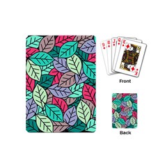 Pattern Leaves Background Nature Playing Cards Single Design (mini)