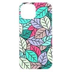 Pattern Leaves Background Nature Iphone 15 Plus Black Uv Print Pc Hardshell Case