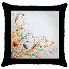 Flower Blau Throw Pillow Case (black) by 2607694c