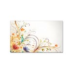 Flower blau Sticker (Rectangular) Front