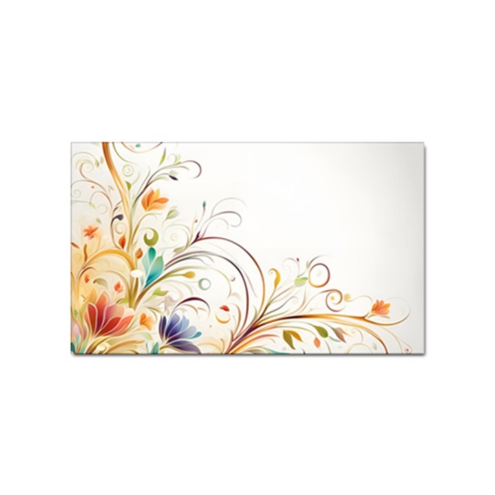 Flower blau Sticker (Rectangular)