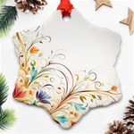 Flower Snowflake Ornament (Two Sides) Front