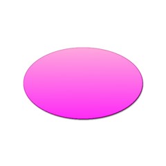 Gradient Pink - Pastel Yellow Pink Rosa Sticker (oval) by 2607694c