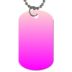 Gradient Pink - Pastel Yellow Pink Rosa Dog Tag (one Side) by 2607694c