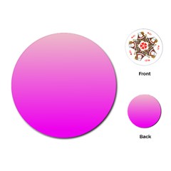 Gradient Pink - Pastel Yellow Pink Rosa Playing Cards Single Design (round)