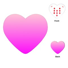 Gradient Pink - Pastel Yellow Pink Rosa Playing Cards Single Design (heart)