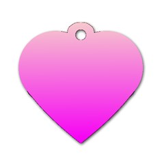 Gradient Pink - Pastel Yellow Pink Rosa Dog Tag Heart (one Side) by 2607694c