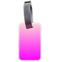 Gradient Pink - Pastel Yellow Pink Rosa Luggage Tag (two Sides) by 2607694c