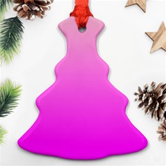 Gradient Pink - Pastel Yellow Pink Rosa Christmas Tree Ornament (two Sides)