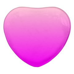 Gradient Pink - Pastel Yellow Pink Rosa Heart Glass Fridge Magnet (4 Pack) by 2607694c