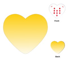 Gradient  Green, Yellow Playing Cards Single Design (heart)