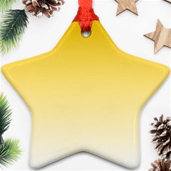 Gradient  Green, Yellow Star Ornament (two Sides)