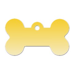 Gradient  Green, Yellow Dog Tag Bone (two Sides) by 2607694c