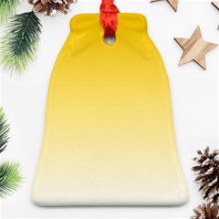 Gradient  Green, Yellow Bell Ornament (two Sides)