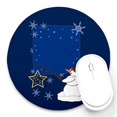 Snowman Round Mousepad by 2607694c