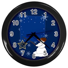 Snowman Wall Clock (black) by 2607694c