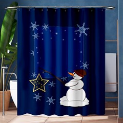 Snowman Shower Curtain 60  X 72  (medium)  by 2607694c