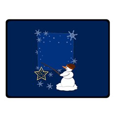 Snowman Two Sides Fleece Blanket (small) by 2607694c