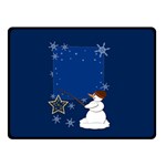 Snowman Two Sides Fleece Blanket (Small) 45 x34  Blanket Front